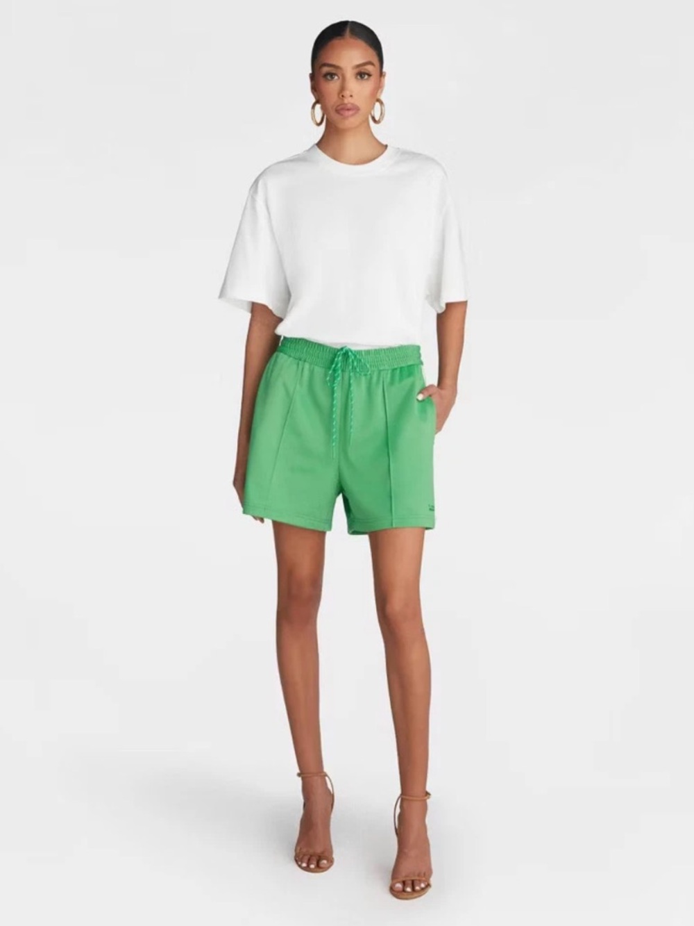 KBB by KAHLANA Women's Mid-Rise 'The Track Shorts' - Green M